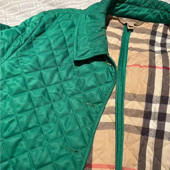 Green Burberry Quilted Jacket - Picture 6 of 12